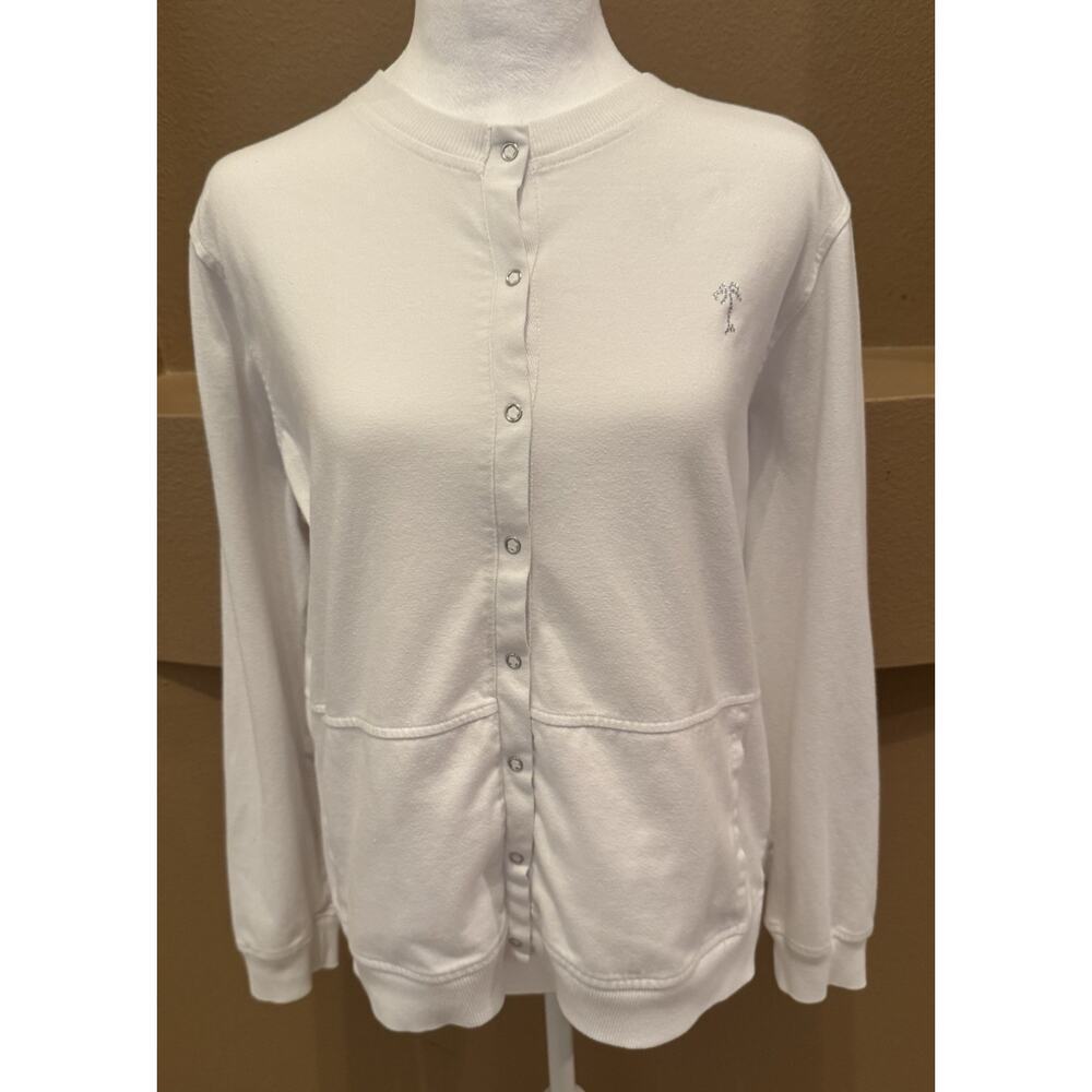 Joni B. Womens White Activewear Jacket Size L